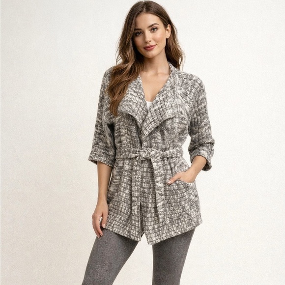 Jones New York Sweaters - New Jones New York Sz Large Chunky Knit Cardigan Sweater Womens Gray Alpaca Wool
